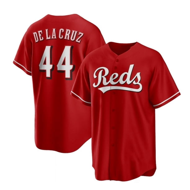 Camiseta de béisbol de los Cincinnati Reds para hombre DELACRUZ 44# STEER 7# INDIA 6# Réplica para adultos Nombre del jugador Camiseta deportiva M