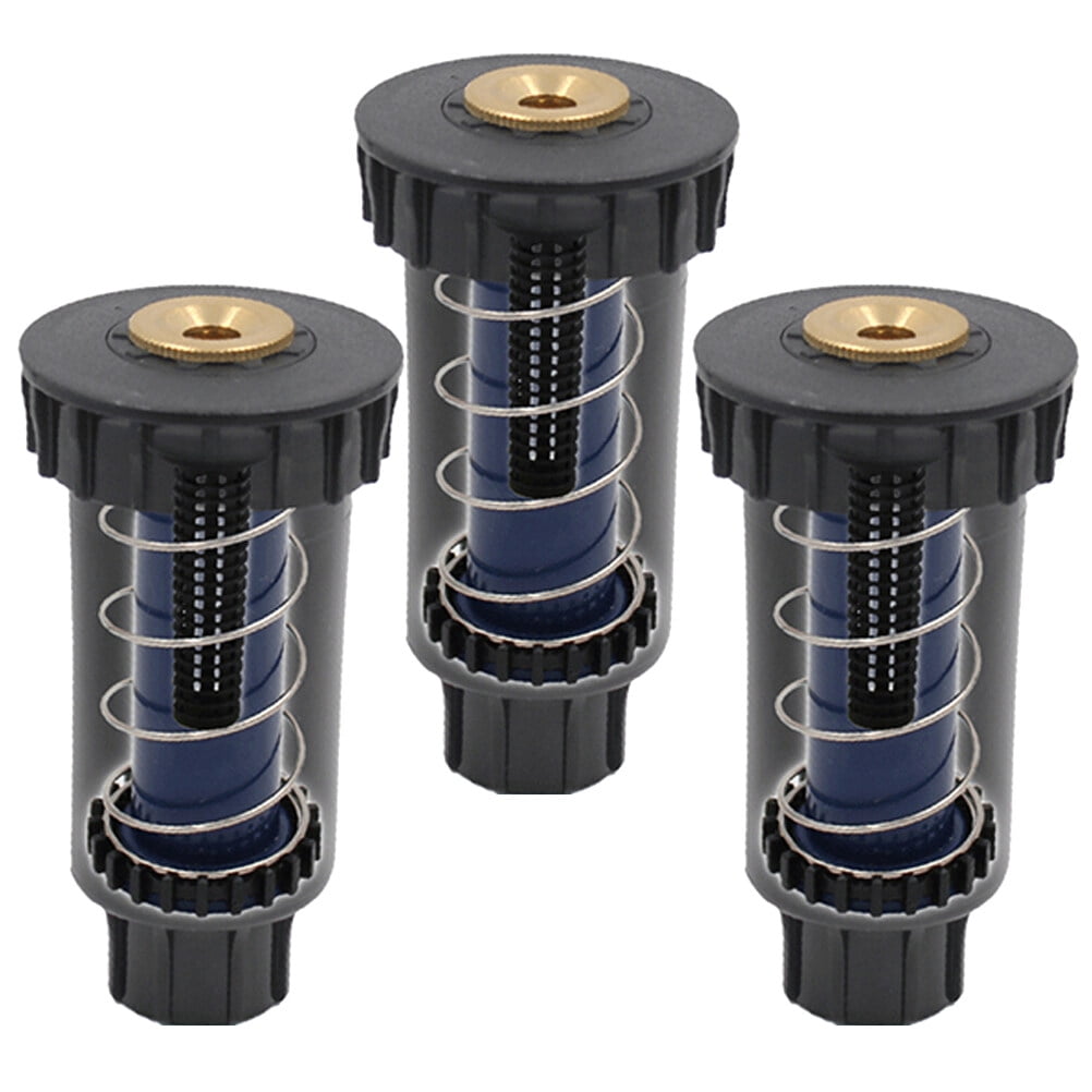 BESTONZON Water Spray Nozzle Pop-Up Sprinklers ABS 3PCS for Lawn Yard Garden Black