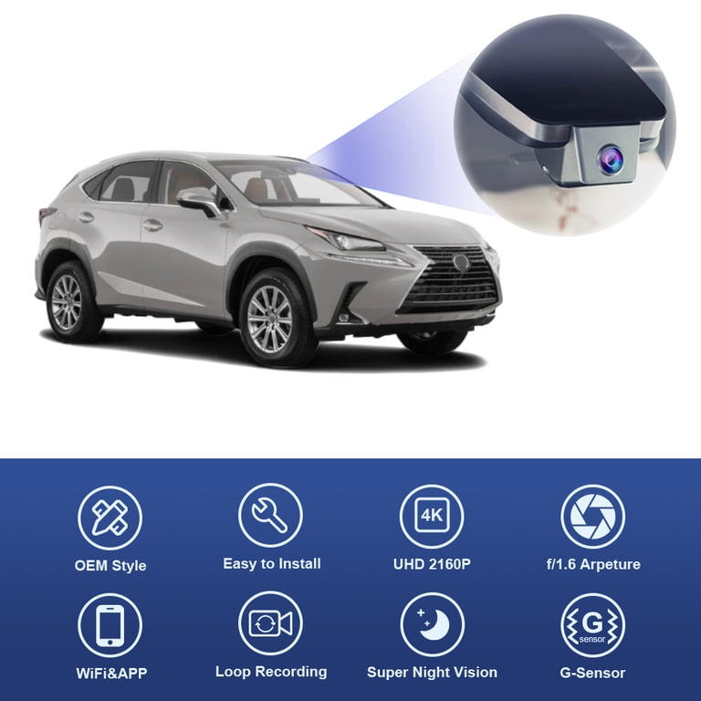 FITCAMX, 4K Dash Cam, suitable for Lexus NX 2018-2021, OEM Style