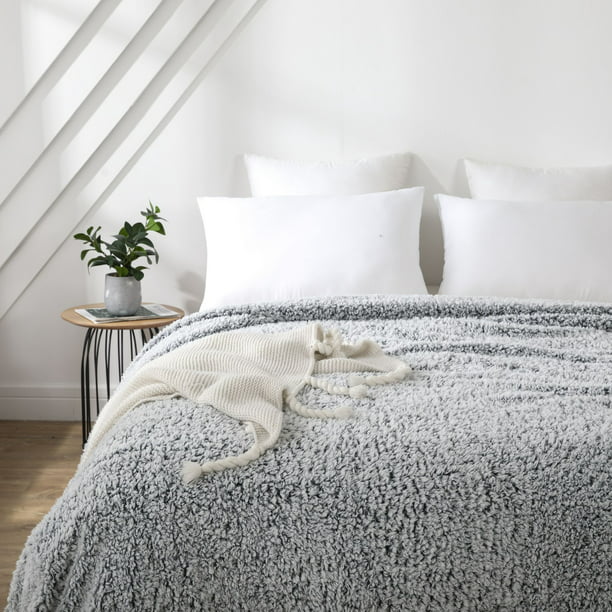 Mainstays Sherpa Queen Bed Blanket In, What Size Is Queen Bed Blanket