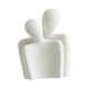 thumbnail image 3 of Estatua abstracta de pareja abrazándose, figura de cerámica creativa y única para regalo de boda. Blanco, 3 of 9