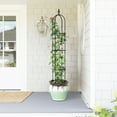 thumbnail image 2 of ATR ART to REAL 5'4" H Garden Obelisk Trellis, Tall Tower Plant Trellis Stand, for Climbing Rose Flower or Vines Plants, Black, 2 of 7