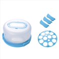 thumbnail image 1 of Portador de Magdalenas con Tapa y Asa + Placa de Soporte para Pasteles con CúPula Soporte Redondo para Contenedores de Pasteles de 10 Pulgadas con Cubierta Azul, 1 of 5