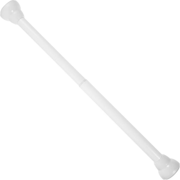 Curtain Rods, Expandable Spring Loaded Curtain Tension Rod, Stretchable Tension Heavy Duty Rod Non Slip No Drilling for Windows Bathroom Cupboard Closet Shower(White, 47-75cm)