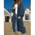thumbnail image 2 of Womens Casual Long Sleeve Split Open Cardigan Knit Long Cardigan Sweaters with Pockets Fall Fashion Women Cardigan, Long Sweater Cardigan Women, Warm Sweaters for Women, Womens Long Cardigan Sweaters, 2 of 6