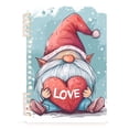 thumbnail image 2 of Heart Gnome Ring Binder Notebook Journey Note Diary College Ruled Spiral Notebook Study Loose Leaf Paper A5 60 Pages, 2 of 8