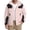Pink, variant on Yuaguia Men's Winter Cotton Jacket, Thick Padded Warm Coat, Waterproof Hooded Outdoor Outerwear, Loose Fit Color Block Casual Wear for Cold Weather Hiking, Camping & Commuting, Pink 2XL