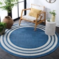 thumbnail image 3 of Safavieh Cabana Henry Striped Indoor/Outdoor Area Rug, Light Blue/Ivory, 6'7" x 6'7" Round, 3 of 15