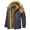 Dark Gray, variant on Men's FLeece Lined Jacket with Hood Water Resistant Windproof Warm Thicken Winter Parka Coat with 6 Pockets, Army Green, XL