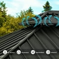 thumbnail image 4 of 12 ft. x 20 ft. Double Roof Hardtop Aluminum Patio Gazebo with Netting and Gray Curtains, 4 of 10