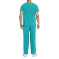 thumbnail image 6 of APEXFWDT Men's Scrub Style Utility Set - V-Neck Pocket Top & Drawstring Pants Wrinkle Resistant Uniform for Healthcare Workers, 6 of 9