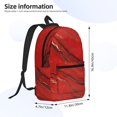 thumbnail image 2 of 17in Backpack With Pocket Adjustable Shoulder Strap Large Capacity Zipper Opening And Closing Double Pull Head Zipper For Work Travel Sports Red Marble_2, 2 of 8