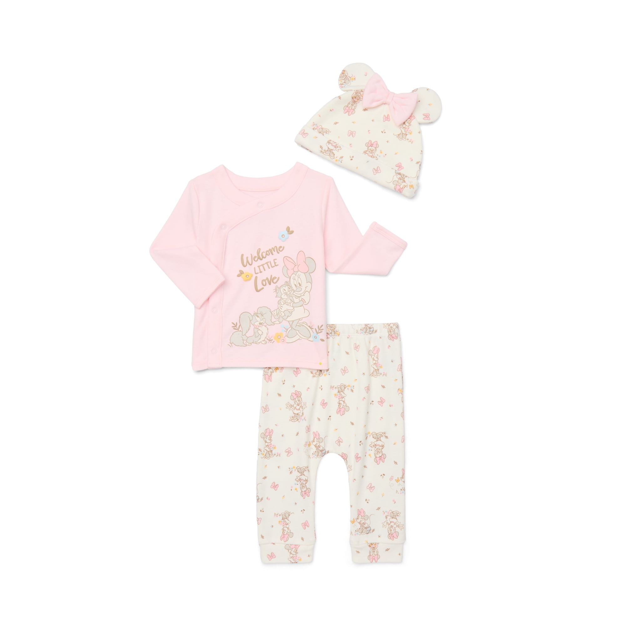 Disney Baby Wishes + Dreams Minnie Mouse Take Me Home Set, 3-Piece, Sizes Preemie 6/9M