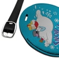 thumbnail image 2 of Frosty the Snowman Snow Days Round Leather Luggage Card Suitcase Carry-On ID Tag, 2 of 6