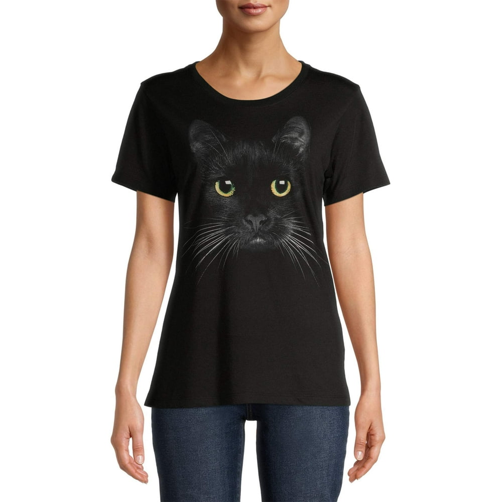 Celebrate Way To Celebrate Women’s Black Cat TShirt