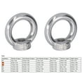 thumbnail image 3 of Écrous Oeillets de Levage M10 en Acier Inoxydable (Lot de 10) - Attaches Haute Résistance, Résistantes à l'Usure et à la Corrosion avec Fils Précis et Fini Poli, Idéales pour les Grues Forestières, les Grues d'Ingénierie,, 3 of 6