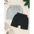 thumbnail image 3 of FEORJGP 2PCS Casual Shorts for Baby Boy 0 6M 12M 18M 2T 3T Toddler Boy Solid Color Shorts Elastic Waist Pull On Short Pants Classic Daily Shorts with Pockets for Summer, 3 of 8