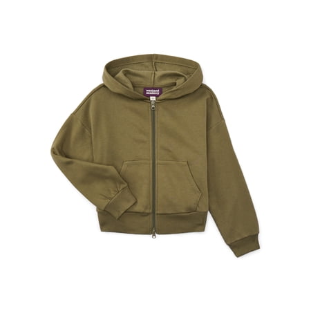 Weekend Academy Girls Hooded Full Zip Fleece Jacket, Sizes 4-18