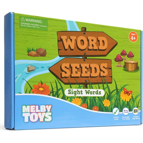 Word Seeds - Sight Word Games for Kids ages 4-8, Kindergarten Learning Activities, Learn to Read Game, Kindergarten Sight Words Includes 100 Fry 1st Grade Learning Games