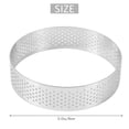 thumbnail image 4 of Paquete de 6 Anillos para tartas Yuxing molde para tartas perforado acero inoxidable plateado, 4 of 5