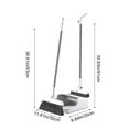 thumbnail image 4 of Broom with Dustpan Combo Set, Floor Scrub Brush, 3 in 1 for Sweeping Indoor and Push Broom Outdoor, Self-Cleaning with Dustpan Teeth for Bathroom Kitchen, 4 of 6