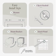 Chicology 30W x 36H Cordless Vinyl Mini Blinds 1 in Slats Light Filtering White Easy Install