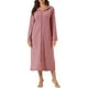 thumbnail image 1 of INSPIRE CHIC Bata de Noche con Cremallera para Mujeres, Bata Larga de Manga Larga con Capucha, Ropa de Casa con Bolsillos, Talla M, Rosa Oscuro, 1 of 6