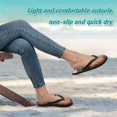 thumbnail image 4 of YAZAOOSummer Flip Flops Creatively Cat with Poinsettias Simple Beach Sandals, 4 of 8