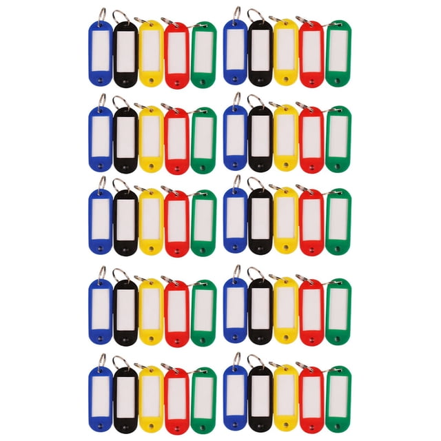 Kit de etiquetas para llaveros, 50 piezas de etiquetas para llaveros de colores surtidos Juego de etiquetas para llaveros de colores surtidos Diseñado meticulosamente