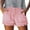 Light Pink, variant on MIXUE Shorts For Women Summer Solid Color Denim Elastic Waist Drawstring With Pockets Tassel Casual Jeans Shorts Beachwear,Black,XL