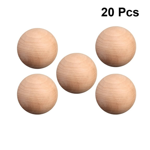 Raindrops 20Pcs Small Wood Balls Craft Supplies Artists Creative Projects Home Decorations Assorted Color