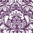 thumbnail image 3 of 37.5" White and Eggplant Purple Damask Pattern Apron, 3 of 6