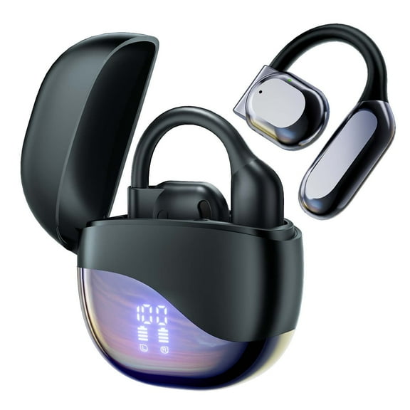 Veatool Wireless Earbuds,Open Ear Headset with Microphone Touch Control,Bluetooth 5.4,High-Fidelity Stereo Earphones for Sports and Work