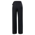 thumbnail image 4 of SNKSDGM Women's Plus Pants for Women Linen Pants for Women Petite Short Women's Workplace Dress Pants Casual Texture Wide Leg Belt Temperament Pants, 4 of 6