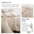 thumbnail image 5 of U by Bedsure Comforter Set, Boho Tufted Shabby Chic Bedding Comforter Set, 2 Pieces Vintage Farmhouse Bed Set for All Seasons, Soft Bedding Set with 1 Pillow Sham,Twin,Khaki, 5 of 7