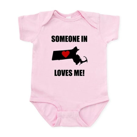 

CafePress - Someone In Massachusetts Loves Me Body Suit - Baby Light Bodysuit Size Newborn - 24 Months