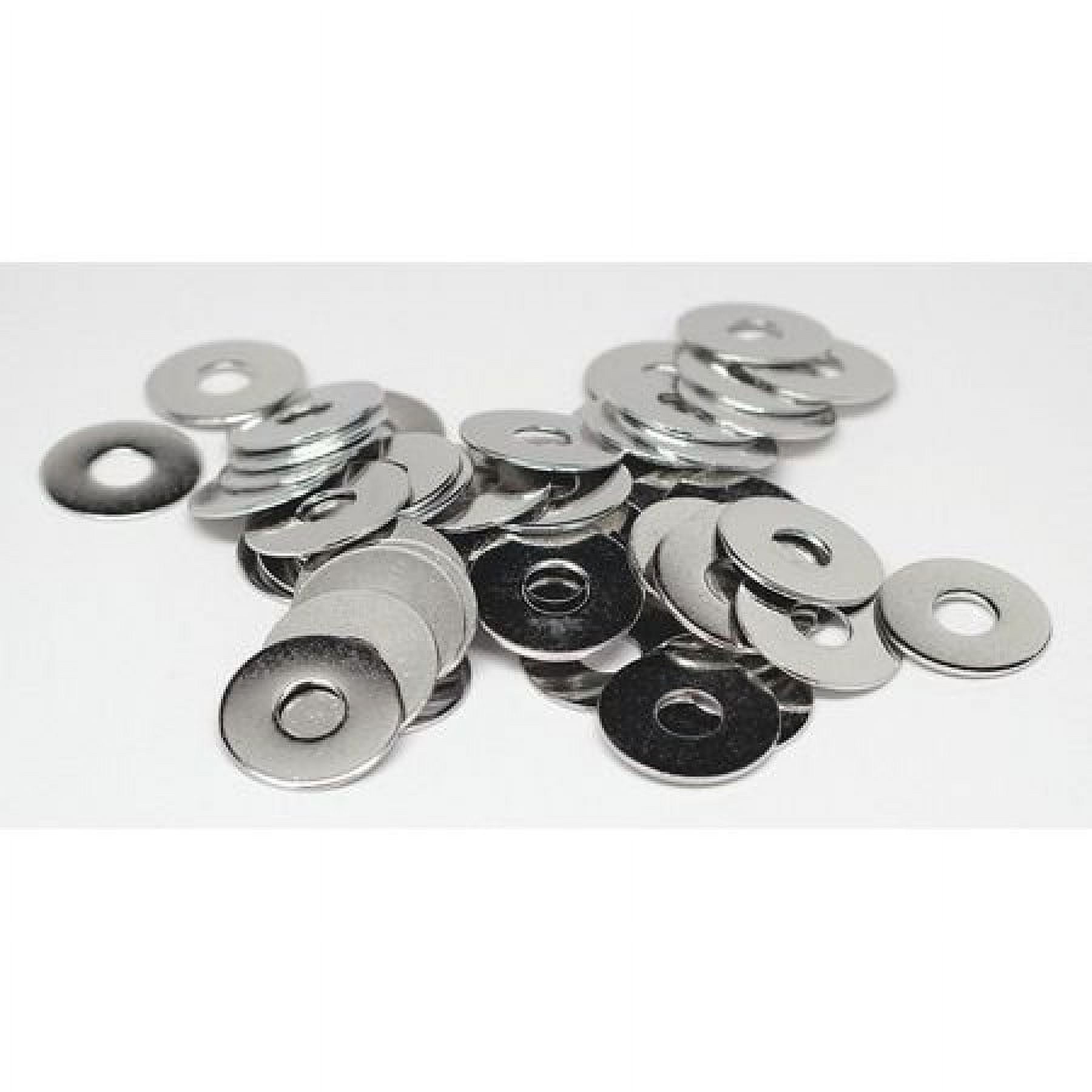 FOREVERBOLT FBFLWMS38P25 3/8" x 13/16" OD NL-19(R) Finish 18-8 Stainless Steel Military Specification Flat Washers, 25 pk.