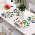thumbnail image 6 of Ryvnso Watercolor Butterflies Round Plate Mats Dining Table Placemat Set of 4 for Holiday Decoration, 6 of 7