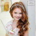 thumbnail image 3 of Bridal Crystal Headbands Wedding Headpieces For Women and Girls Flower Design Wedding Headbands For Prom, Parties (Silver), 3 of 4
