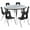 Grey, variant on Flash Furniture Emmy 47.5" Circle Wave Flexible Laminate Activity Table Set with 18" Student Stack Chairs, Oak/Black