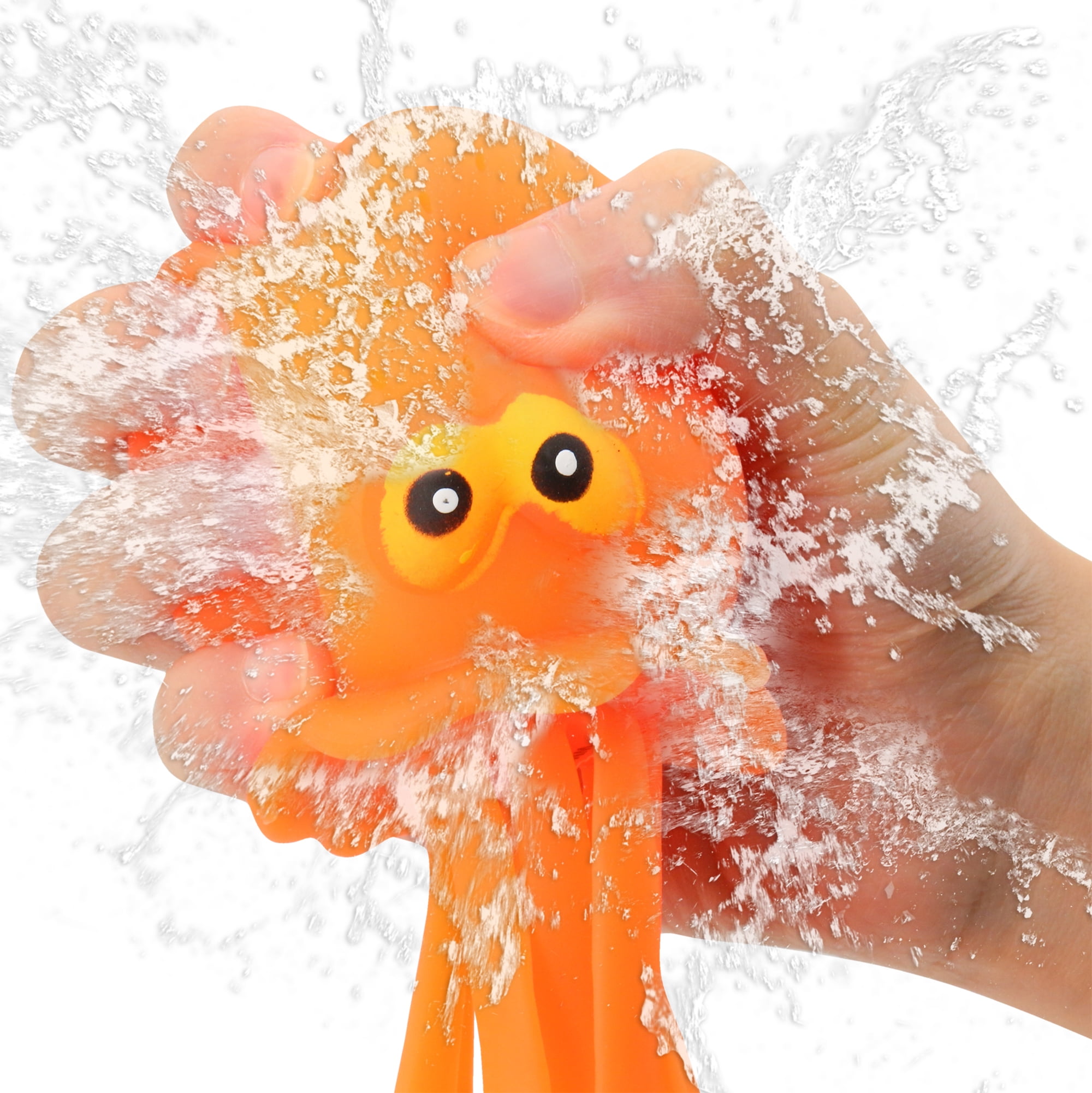 Play Day Squishy Squids Light-up Green Blue Orange Indoor-Outdoor Kids Water Play, Ages 3+, Unisex, 3 Pack
