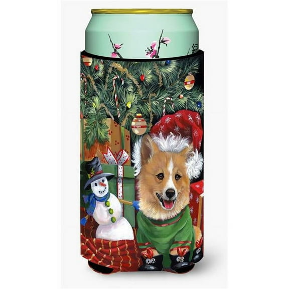 Carolines Treasures Corgi Under my Christmas Tree Tall Boy Hugger Tall Boy multicolor