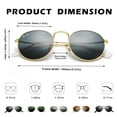 thumbnail image 4 of Anteojos de Sol Pro Acme Redondos Retro de Metal con Lentes Cristal Gris 55mm, 4 of 5