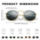 thumbnail image 4 of Gafas de sol Pro Acme con montura redonda de metal, 50 mm, color gris cristal, 4 of 5