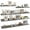 Grey, variant on 47 Inch Long Floating Shelves for Wall Set of 5, Rustic Wood Wall Shelves for Bathroom, Bedroom, Kitchen, Living Room Storage and Decoration, Brown Picture Ledge