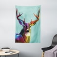 thumbnail image 1 of Deer Decor Wall Hanging Tapestry, Modern Illustration of Low Poly Deer with Triangle Psychedelic Polygonal Stylized Retro Art Work, Bedroom Living Room Dorm Accessories, 40 X 60 Inches, by Ambesonne, 1 of 1