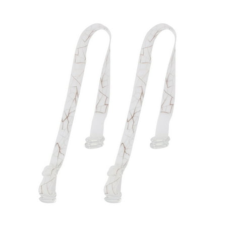 Unique Bargains Pair Clear Soft Silicone Adjusting Stretchy Bra Straps for Women