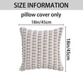 thumbnail image 6 of Unique Bargains Striped Linen Throw Pillow Covers Decorative Cushion Cases Grey, 6 of 6