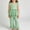Green, variant on Beach Clothes for Girl Sleeveless Ruffle Tank Top Wide Leg Pant Set Size 6M-5T Casual Graphic Summer Matching Wear Coffee