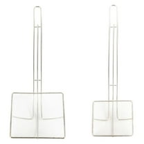 Fine Mesh Deep Fryer Oil Skimmer/Strainer Professional Set of Two, 7" and 5" Square Cooking Skimmers